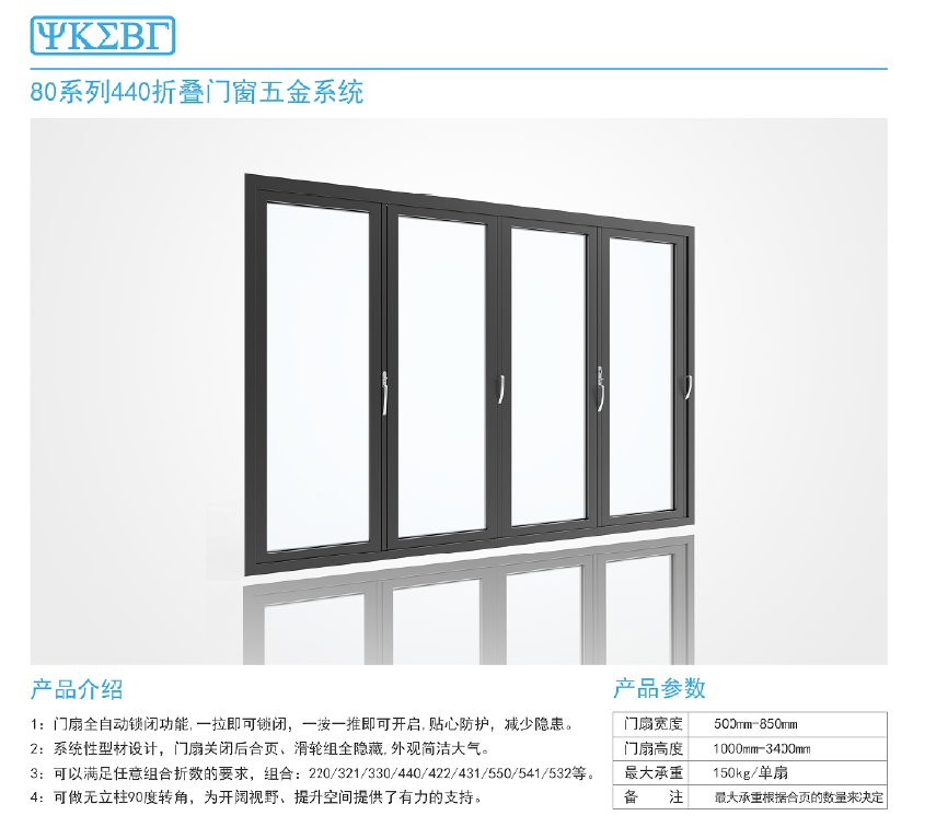 80 folding door